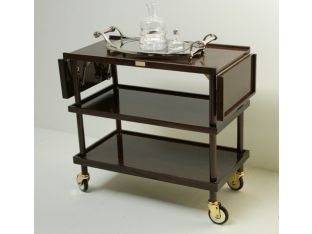 Drop-Leaf Service Cart in Walnut