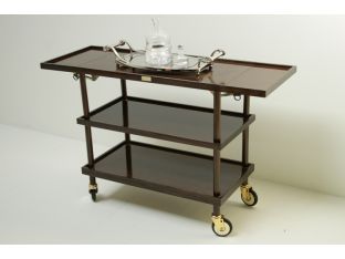 Drop-Leaf Service Cart in Walnut
