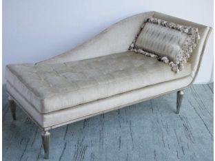 Right-Facing Chaise with Fluted Detail Feet