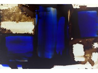 Cobalt Brushstrokes II  60W X 40H
