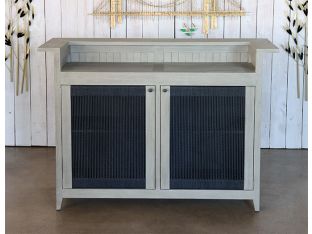 Grey Teak Outdoor Bar Cabinet
