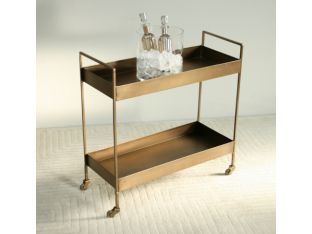 Antique Brass Bar Cart