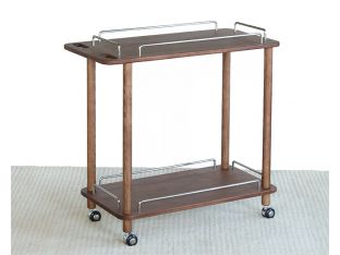 Danielle Walnut Bar Cart