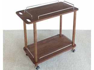 Danielle Walnut Bar Cart
