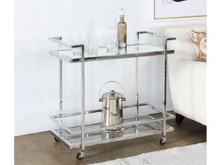 Manhattan Bar Cart In Polished Chrome