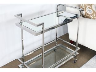Manhattan Bar Cart In Polished Chrome