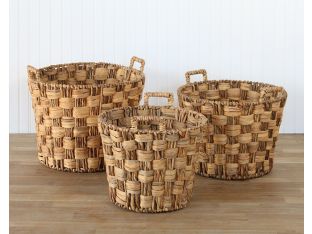 Set Of 3 Woven Accent Baskets