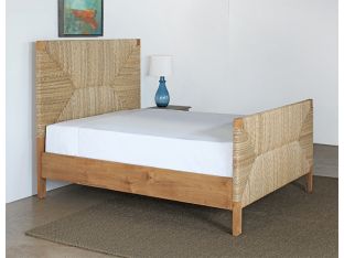 Holden Queen Bed in Teak and Rush