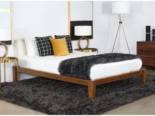 Repurposed Walnut Queen Platform Bed 