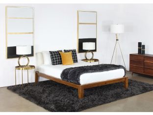 Repurposed Walnut Queen Platform Bed 
