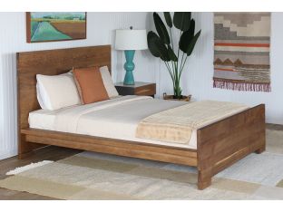 Dark Smoked Oak Queen Bed