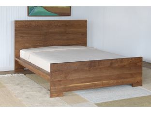 Dark Smoked Oak Queen Bed
