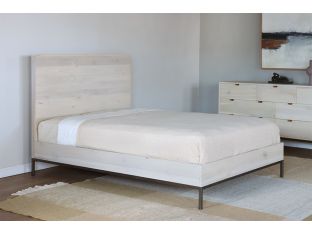 Light Poplar Queen Platform Bed