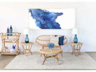 Woven Natural Rattan Bench