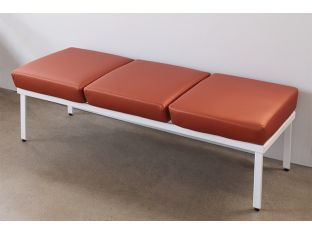 Orange Triple Seat Waiting Room Bench