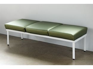 Green Triple Seat Waiting Room Bench