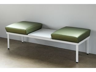 Green Double Seat Waiting Room Bench W/ Table