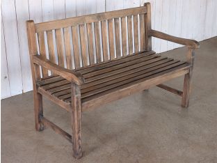 Refurbished Natural Teak Bench
