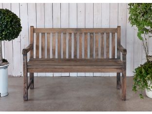 Refurbished Natural Teak Bench