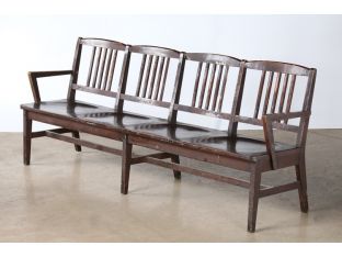 Dark Wood Precinct Bench