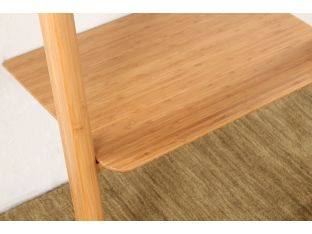 Modern Bamboo Leaning Bookcase