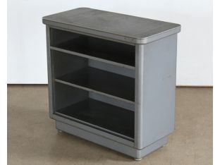 Gray Metal Bookcase