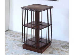 Mahogany Revolving Bookcase with Inlaid Top