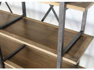 Modern Industrial Double Bookcase