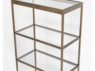 Mitchell Gold Vienna Bookcase in Antique Brass