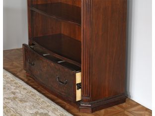 Burled Walnut Executive Bookcase