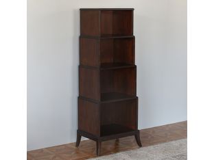 Four Tiered Dark Wood Bookcase