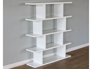 White Modern Low-Rise Bookcase