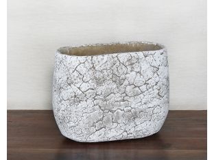 Large Off White Cement Pot