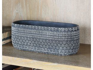 Medium Kjeld Black Oval Pot