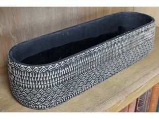 Low Kjeld Black Oval Pot