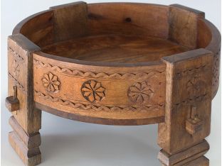 Reclaimed Carved Wood Bowl