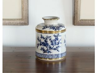 Blue And White Blossom Tissue Box