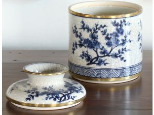 Blue And White Blossom Tissue Box