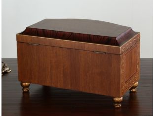 Wood Finish Footed Chest