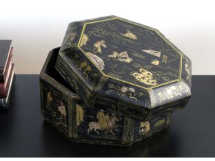Chinese Octagonal Wooden Box