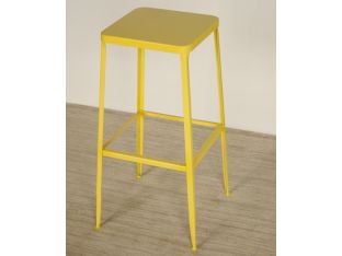 Yellow Square Bar Stool