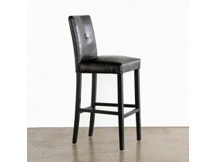 Black Leather Bar Stool