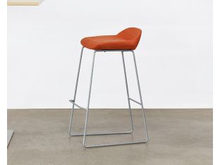 Mid-Century Style Burnt Orange Barstool