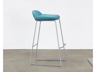 Mid-Century Style Sky Blue Barstool