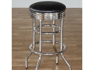 Black Vinyl Diner Bar Stool