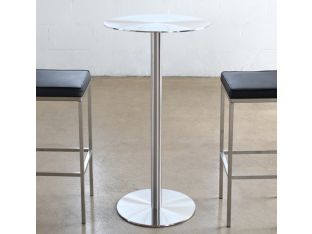 Brushed Stainless Steel Round Bar Table