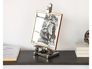 Nickel Table Top Easel - Cleared