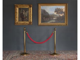 Brass Stanchion Posts Set Of 2 - Cleared