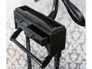 Mahogany Wood With Black Finish Dressboy- Cleared