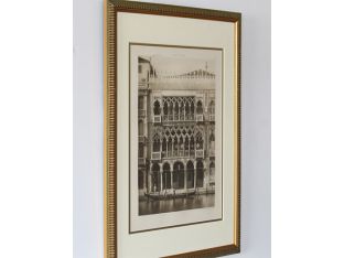 Framed Venice Photogravures 2, C.1890 15.5W x 22H